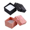 Sieradenzakken 48 pc's ring oorbel display cadeaubist bowknot square case 24 zwart roze