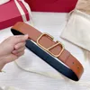 Fashion Letters Pure Copper Buckle Men Women Casual Belt Classic Retro Double-sided Original Plate Leather Belt Top Designer Belts Width 4.0cm Beautiful Gift