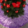 Christmas Decorations Purple Tree Skirt Plush Big Scene Design Supplies Merry Home Decor Decoration Year