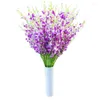 Fleurs décoratives longues tiges mariage Simulation fleur soie danse dame orchidées pour la décoration de la maison plante artificielle