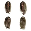 Ombre color Euramerican women's long curly synthetic wig Women's natural wavy wig heat resistant Cosplay hair