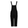 Women's Jumpsuits & Rompers Women Sleeveless Dungarees Loose Cotton Linen Long Playsuit Casual Jumpsuit