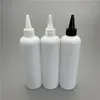 Bottiglie di stoccaggio 350ML X 20 Bottiglia di plastica liquida bianca E con tappo a bocca appuntita Contenitore di imballaggio a spalla rotonda con pigmento vuoto Vite