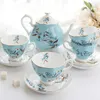 Cups Saucers European-Style Coffee Cup Set Home Ceramic Pot Bone China middag 1 4 Saucer voor mensen