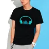 T-shirt da uomo Uomo Donna Party Lampeggiante Maglietta luminosa Coppia Disco DJ Attivato dal suono LED Light Up Down T-shirt a maniche corte alla moda