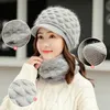 Beanies Beanie/Kafatası Kapakları 2023 Kış Kürk Şapka Kadın Tatlı Sevimli Sonbahar Öğrencileri Korunma Kapağı Kalın Sıcak Yün Örgü Şapkalar Lady Saç Topu E Davi22