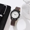 Relógios de pulso Luxury Men Quartz Watch Fashion Design vintage Small Dial Leather Band Wrist Analog Wrist Mens Relógios Relogio Masculino