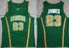 Maglie da basket vintage da uomo NCAA College St. Vincent Mary High School Irish # 23LeBron Jersey Tune Squad Looney Monstars Space Jam DNA Camicie