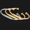 Bangle 1PC Anpassa manschett Bangles Anpassat ditt namn Words Rosegold Gold Copper Armband Special Present G1463