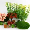 Decoratieve bloemen 100 stcs 12 cm modelbomen train landschapsarchitectuur bamboe zonder stands