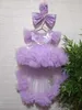 Girl's Dresses Infant Girls' dresses 2023 new year Children Clothing Butterfly fluffy Kids Dresses children's 1st birthday Vestido Robe Fille W0314