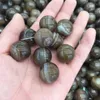 Decorative Figurines 5pc Natural Brown Agate Quartz Crystal Sphere Balls For Reiki Healing 20mm