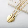 Pendant Necklaces Love Heart Necklace For Women Men 1Pair Magnetic Couple Choker Stainless Steel Lovers Gothic Combination Jewelry