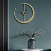 Relojes De Pared Reloj silencioso grande diseño moderno sala De estar clásico silencioso nórdico creativo Reloj De Pared decoración del hogar EF50WC
