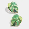 Orecchini a bottone Fashion Hollow Monstera Leaf Drop Women Foglie di piante tropicali Cute Holiday Beach Party Girl Jewelry