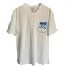23SS Designer Men's T Shirts Top Chest Letter broid Tryck Kort ärm High Street Loose Overize Casual T-shirt 100% Pure Cotton Tops för män och kvinnor Femme