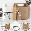 Gift Wrap White Kraft Cardboard Gifts Boxes Bags With Lables Packing Kids Wrapping Candys For Home Wedding