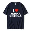 Mens TShirts I Love Jenna Ortega Tshirt Summer Hip Hop Crewneck Short Sleeve Tees Men Women Fashion Casual Oversized Eu Size Tshirts 230317