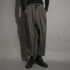 Men's Pants Hairstylist Style Dark Tide Brand Asymmetric Folding Long Adjustable Taper Loose Casual Cropped