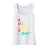 Women's Tanks Pole Fitness Addict Design Sexy Tank Top Dancer Sports Workout Sleeveless T-Shirt Gym Camisole