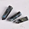 Figurines décoratives 1PC naturel Labradorite Quartz cristal point tour pierre de guérison énergie minerai minéral obélisque décor à la maison ornements