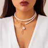 Ожерелье Чокера для женских ювелирных украшений для жемчужного локона подвесное ожерелье