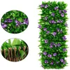 Decorative Flowers 40cm Simulated Expanding Fence Leaf Wooden Fake Plant Balcony Privacy Screen Garden Supplies Trellis Home