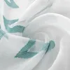 Curtain TPS Tulle Waves Embroidered Voile Curtains For Living Room Window Treatment Sheer Bedroom Kitchen Blinds Drapes