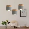 Lampy wiszące nordyckie żelazne drewniane światła nowoczesne proste drewniane wyposażenie oświetleniowe jadalnia kuchnia