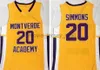 NCAA Vintage College Basketball Jerseys 23 Pete Maravich LSU Tigers Ben 25 Simmons #33 Amarelo 20 Montverde Academy Jersey Eagles High School