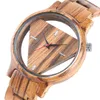 Orologi da polso Vintage Triangolo geometrico invertito Orologio in legno Orologi al quarzo Orologio da uomo con quadrante vuoto creativo Orologio da polso in legno pieno Ore Regali