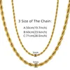 Chains Hip Hop Twist Rope Chain Link Necklaces 3mm/5mm Male Gold Color Stainless Steel Hiphop For Men/Women Jewelry DropshipingChains