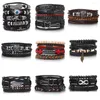 Bracelets de charme homens homens vintage multicamadas Bulches Bangles de guitarra Folhas de guitarra estrelas