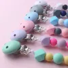 Party Favor Baby Pacifier Clips Silicone Beads Star Clip Cute Soother Holder Infant Nipple Teether Newborn Chew Toys Feeding Accessories