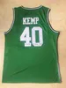 NCAA Mens Vintage Basketball Jerseys College Shawn 40 Kemp Concord Jersey High School Jerseys Green Shirts S-2XL