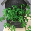 Dekorative Blumen Holzhaus Retro Kupfer Geld Gras Hause Künstliche kleine Topfpflanze Gefälschte Rettich Bonsai