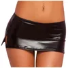 Jupes En Cuir Verni Sexy Jupe Femmes Noir Split Mince Taille Basse Crayon Mini Femme Shorts Club