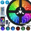 LED -strips LED -strips Lichten Bluetooth Iuces RGB 5050 SMD 2835 Waterdichte WiFi Flexibele lamp tape Lintdiode DC12V 5m 10m 15m 20m Kleur P230315