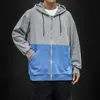 Sweats à capuche pour hommes Sweatshirts Belle Marque Hommes Lâche Hommes Zipper Sweat À Capuche Pour Homme Vêtements Casual Homme Patchwork Sweat À Capuche Sweat