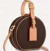 Designer Brand Round Bag Crossbody Bag Luxury Handbag Fashion Casual Women Circular Cake Shape Totes Vintage Premium Camera Bags