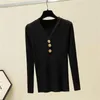 Women's Sweaters V Collar Sweater Women Autumn And Winter Computer Knitted Three Button Casual Woman Fashion Slim Fit Lday