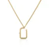 Kettingen 2023 Verticale strip hanger ketting 14k goud vergulde cz geometrische y fabrikanten directe verkoop