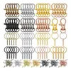 Keychains 350PCS Split Metal Keyring Gold Key Ring With Chain Part Open Jump Connector 7Color