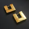 Hoop Earrings Timeless Wonder Titanium Square Geo For Women Jewelry Designer Ins Kpop Aretes De Mujer Statement Punk Rare