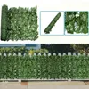 Dekorativa blommor simulering staket gräs uv skydd falska blad häckar konstgjord integritet
