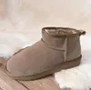 2023 Hot Austrália Australian Classic Botas Quentes Mulheres Mini Meia Bota de Neve EUA GS 585401 Inverno Full Fur Fofo Peludo Cetim Botas Botas Chinelos BOX23ss