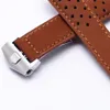 20mm 22mm 24mm Deployment Clasp Suede Calf Leathe Watch Band Strap