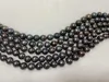 Kedjor Classic 11-14mm Black Peacock Pearl Necklace For Women Round Sea Pearls Less Flaw Fine Sterling Party Jewelry Gifts