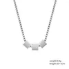 Correntes 925 colar de prata esterlina 18 polegadas Cadeia de caixa simples cubo quadrado pingente de triângulo para mulheres Jóias de moda Presentes de Natal