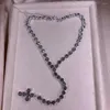 Hanger kettingen Bling Rhinestone Big Cross Choker ketting diner sieraden voor vrouwen kristal charme y vorm kraag lichaam